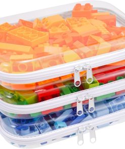 Clear Hard Shell Zipper Case.3PCS Transparent Clear Zipper Pouches.Hard Side Plastic Case Set.Portable Travel Storage Organizer Bins